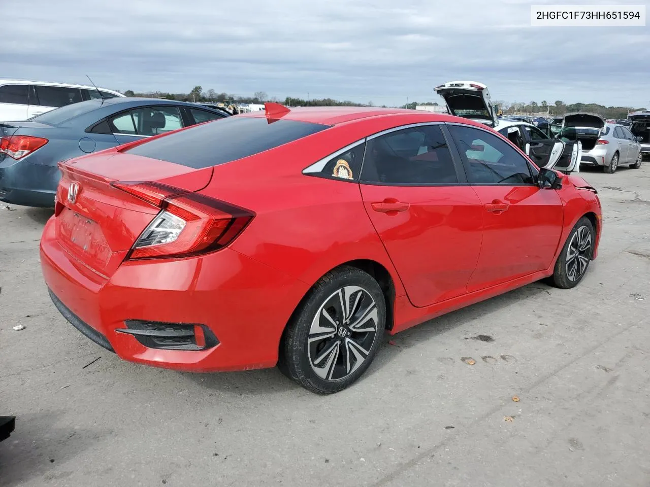 2017 Honda Civic Exl VIN: 2HGFC1F73HH651594 Lot: 78924664