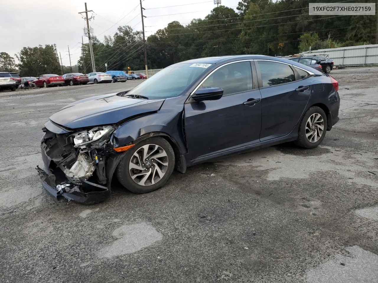 2017 Honda Civic Ex VIN: 19XFC2F7XHE027159 Lot: 78947104