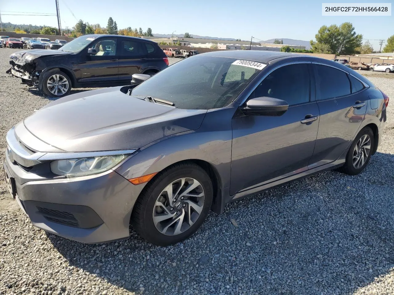 2017 Honda Civic Ex VIN: 2HGFC2F72HH566428 Lot: 79009344