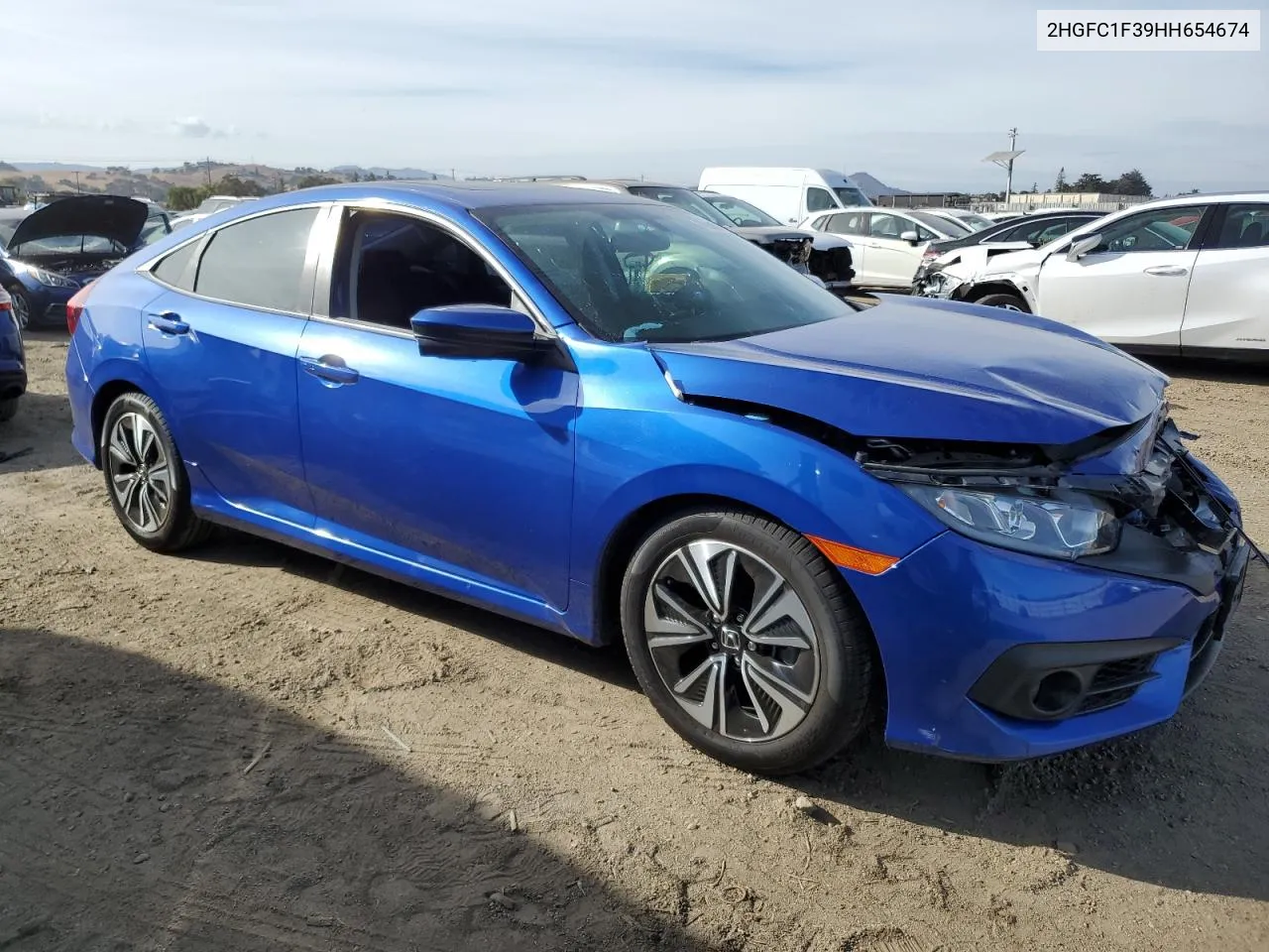 2017 Honda Civic Ex VIN: 2HGFC1F39HH654674 Lot: 79145794