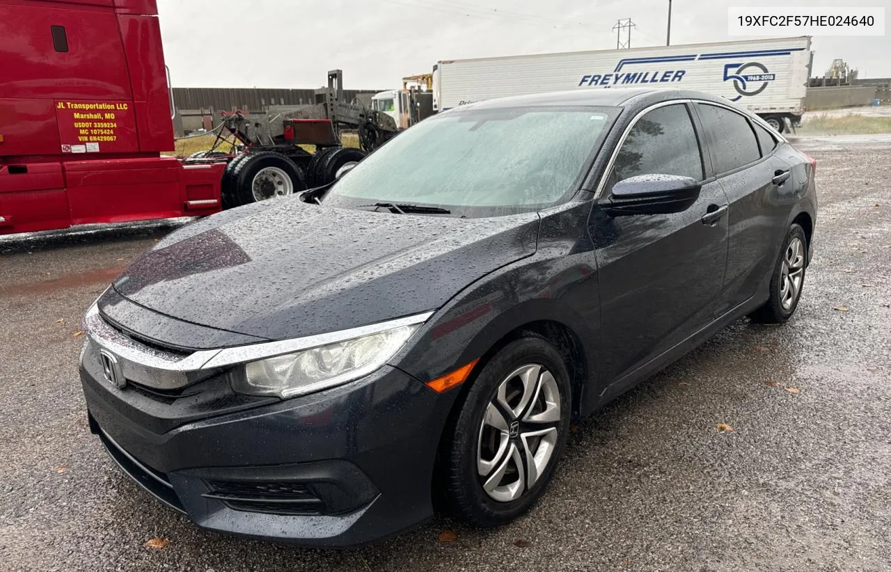 2017 Honda Civic Lx VIN: 19XFC2F57HE024640 Lot: 79351864