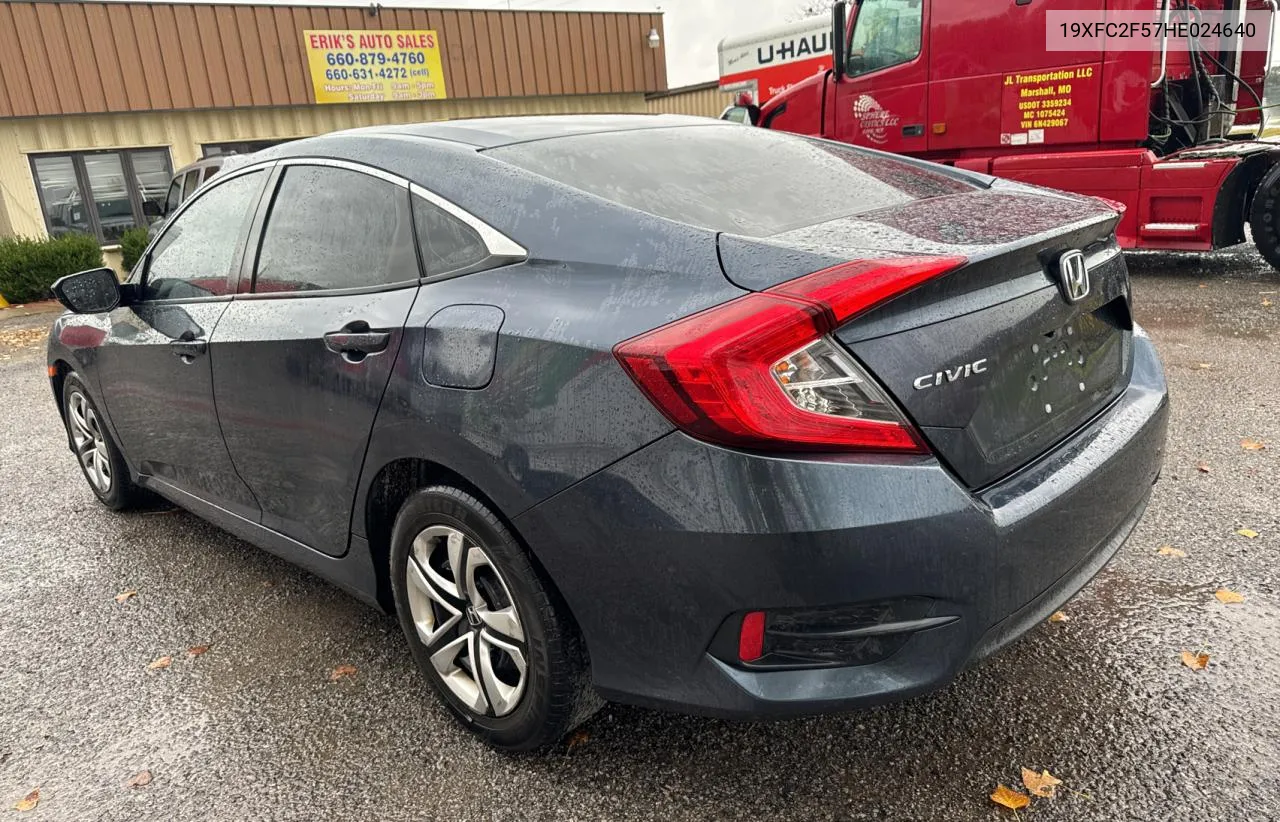 2017 Honda Civic Lx VIN: 19XFC2F57HE024640 Lot: 79351864