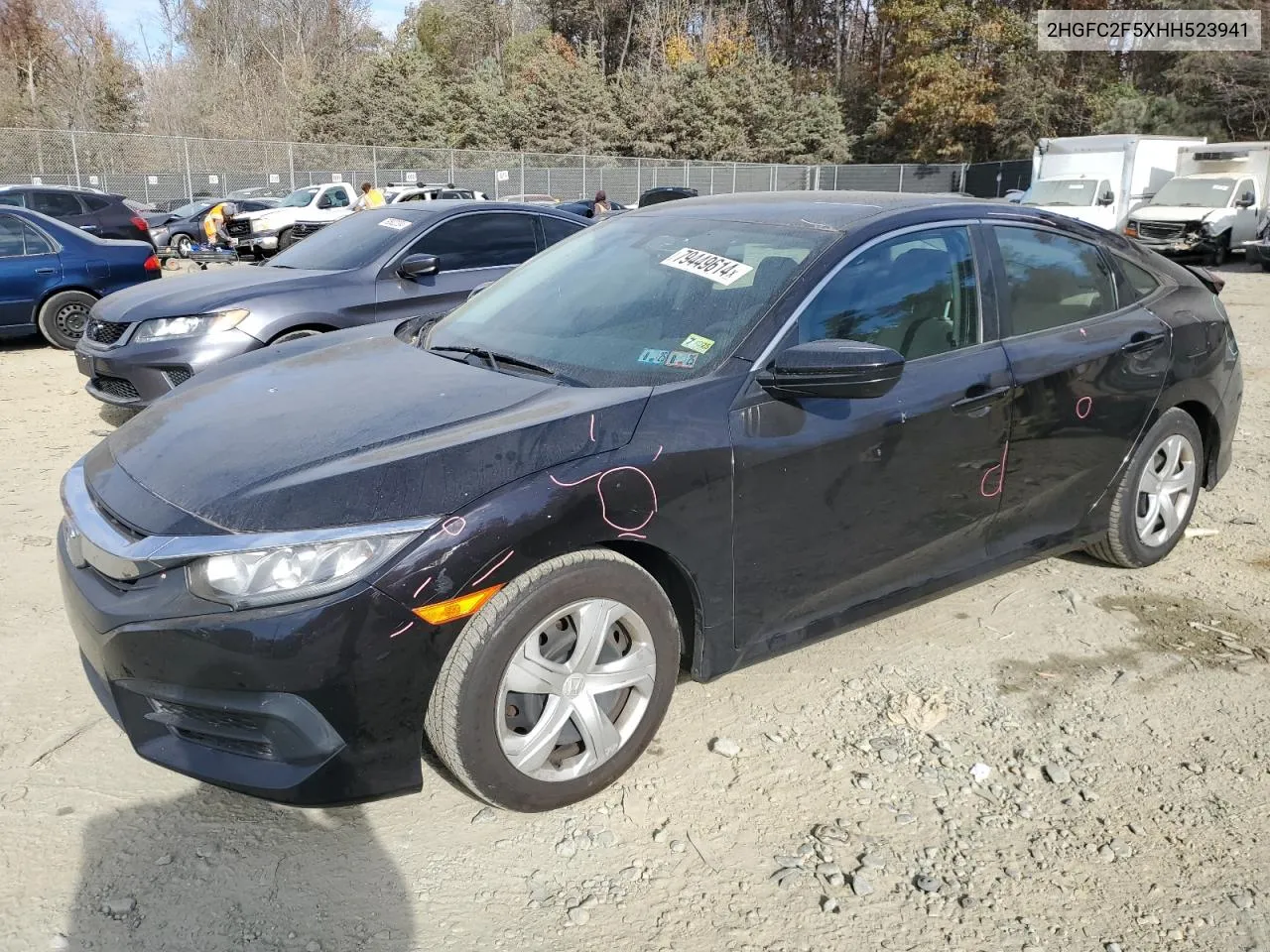 2017 Honda Civic Lx VIN: 2HGFC2F5XHH523941 Lot: 79449614