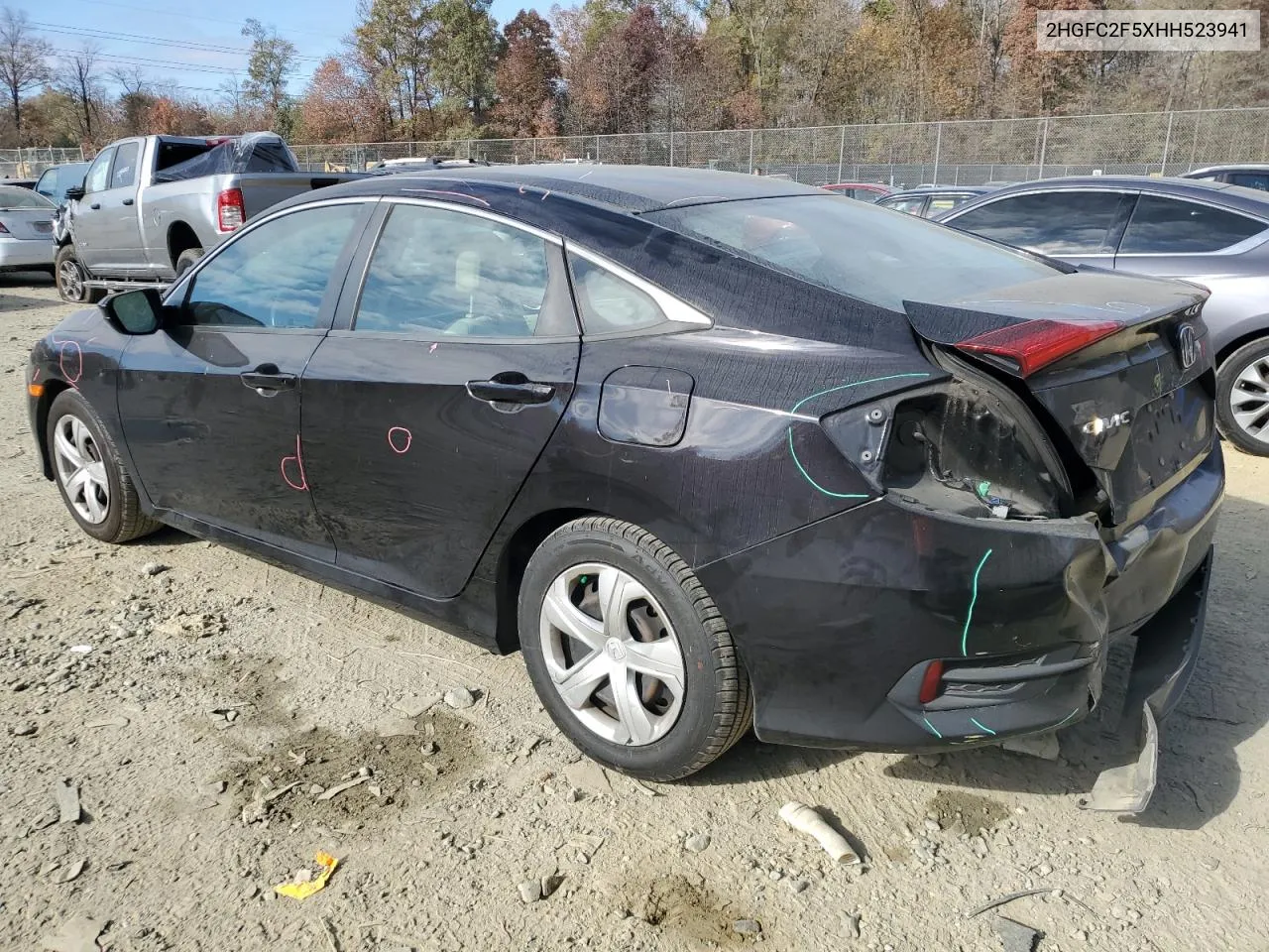 2017 Honda Civic Lx VIN: 2HGFC2F5XHH523941 Lot: 79449614