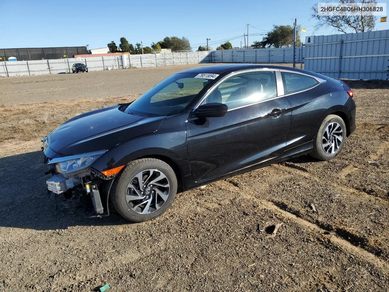 2017 Honda Civic Lx VIN: 2HGFC4B06HH306828 Lot: 79515894