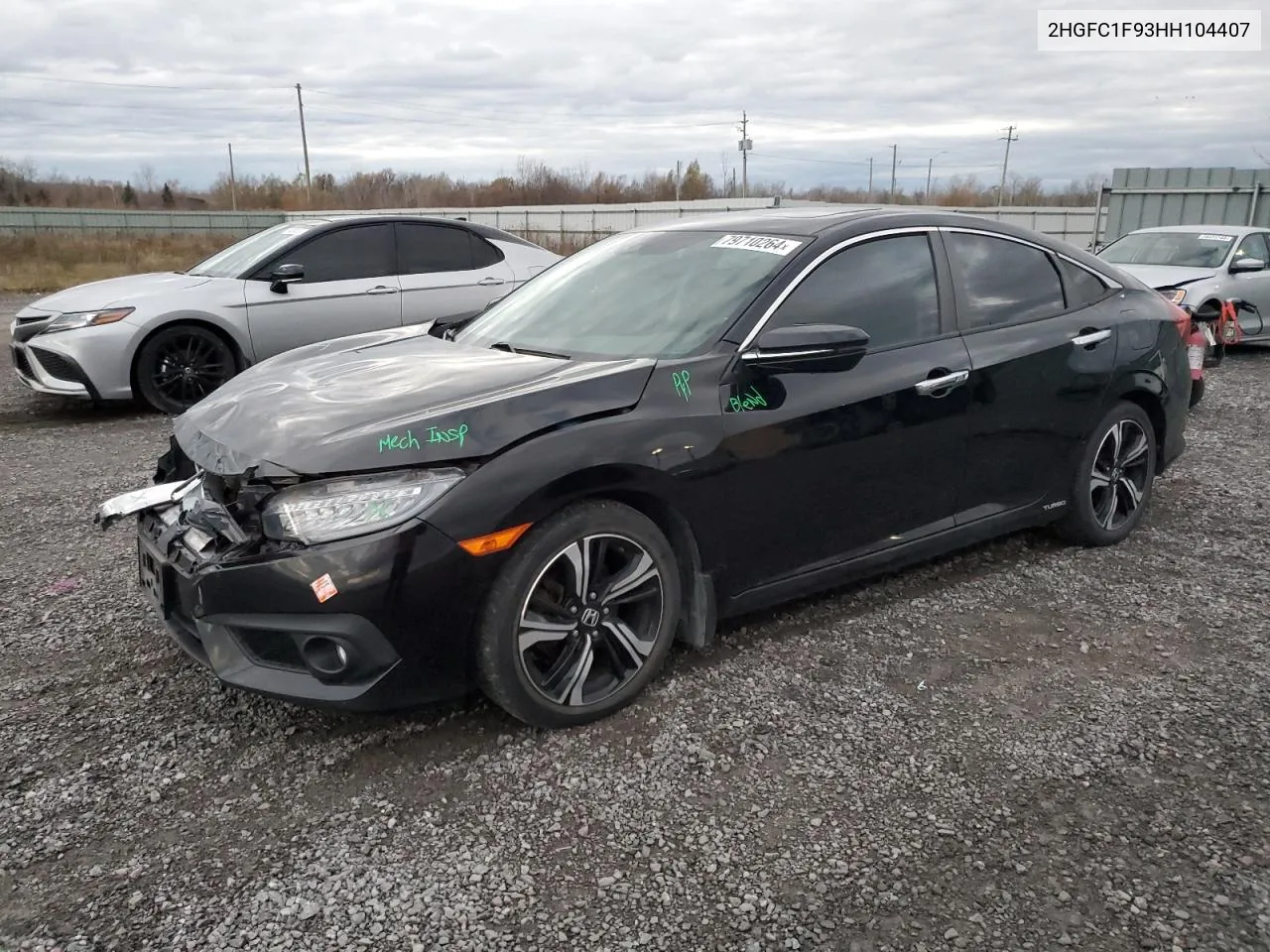 2017 Honda Civic Touring VIN: 2HGFC1F93HH104407 Lot: 79710264