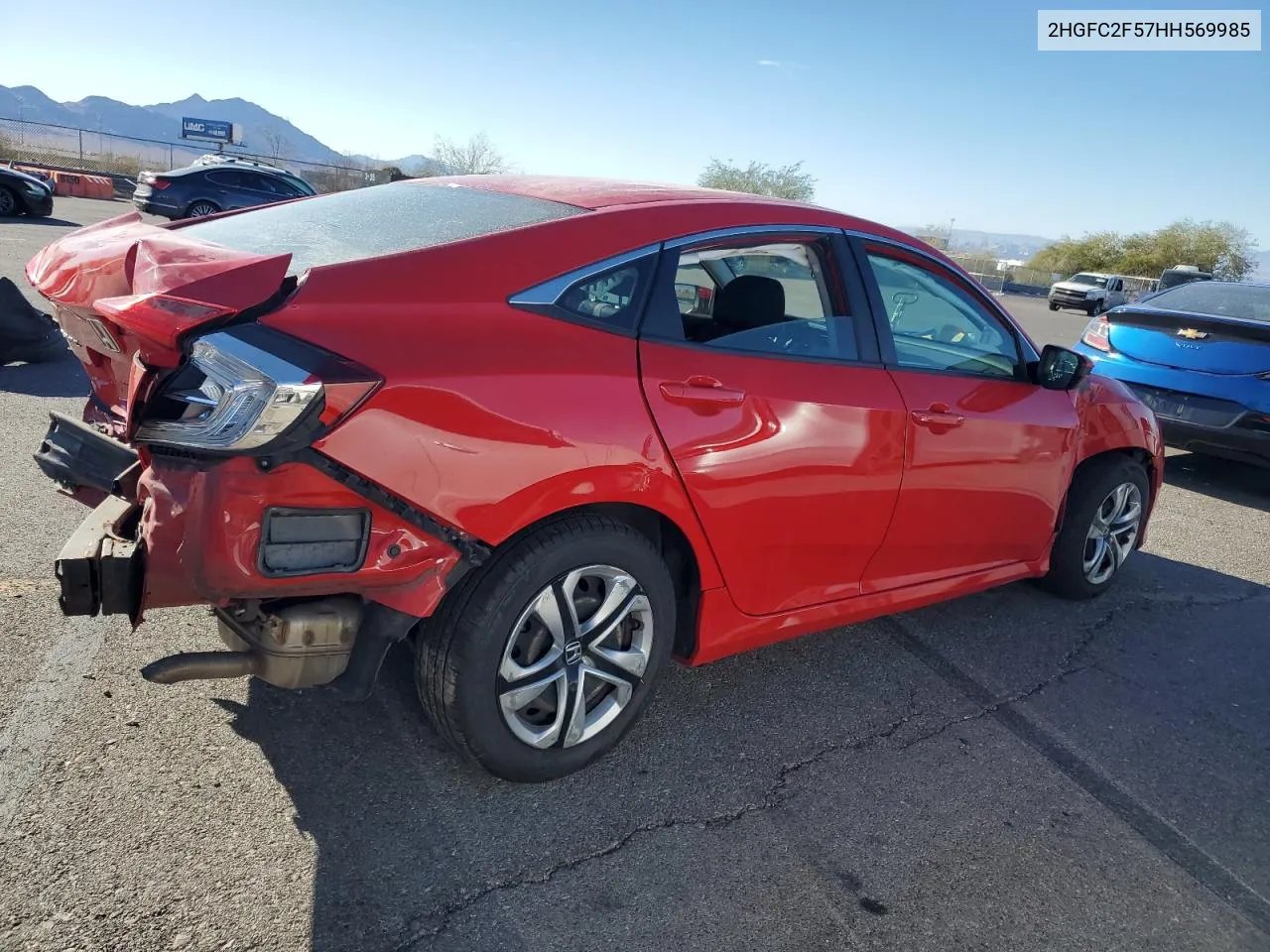 2017 Honda Civic Lx VIN: 2HGFC2F57HH569985 Lot: 79731594