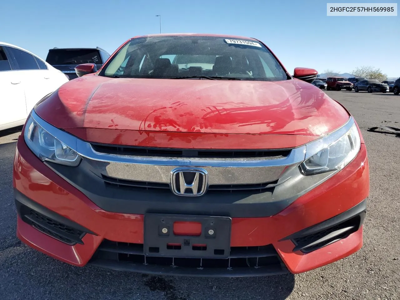 2017 Honda Civic Lx VIN: 2HGFC2F57HH569985 Lot: 79731594