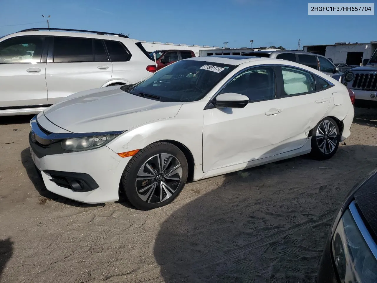 2017 Honda Civic Ex VIN: 2HGFC1F37HH657704 Lot: 79951174