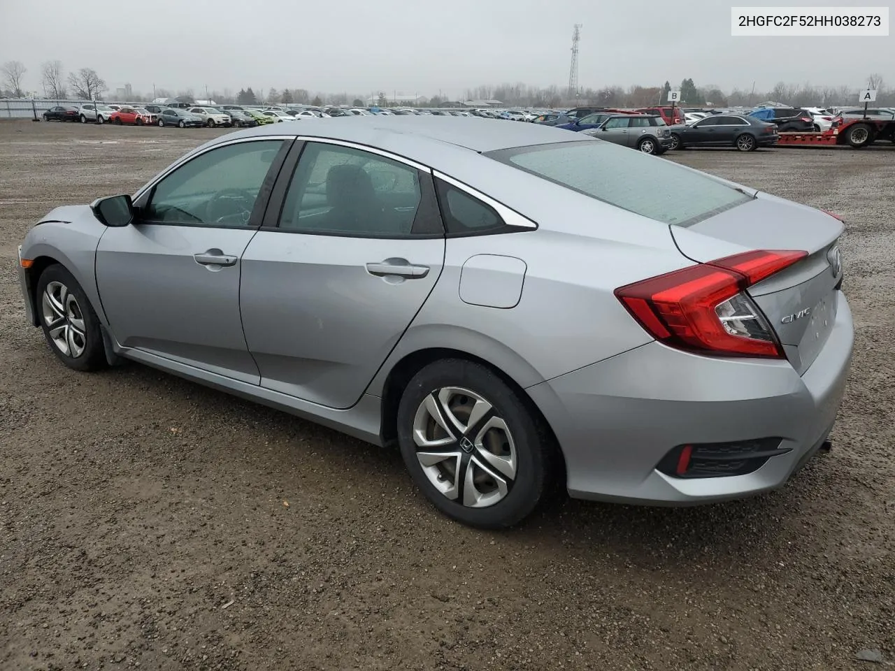 2017 Honda Civic Lx VIN: 2HGFC2F52HH038273 Lot: 80012164