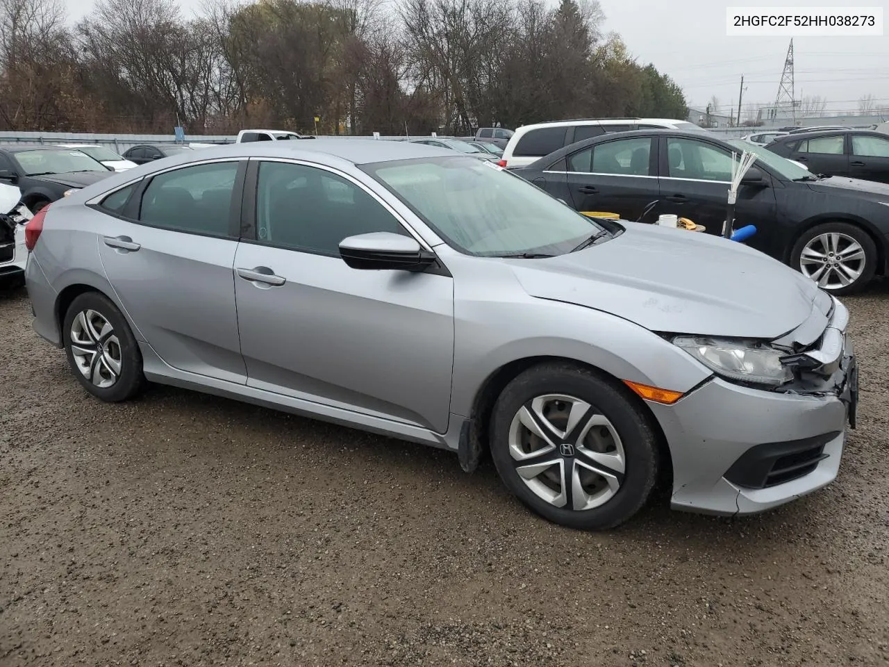 2017 Honda Civic Lx VIN: 2HGFC2F52HH038273 Lot: 80012164