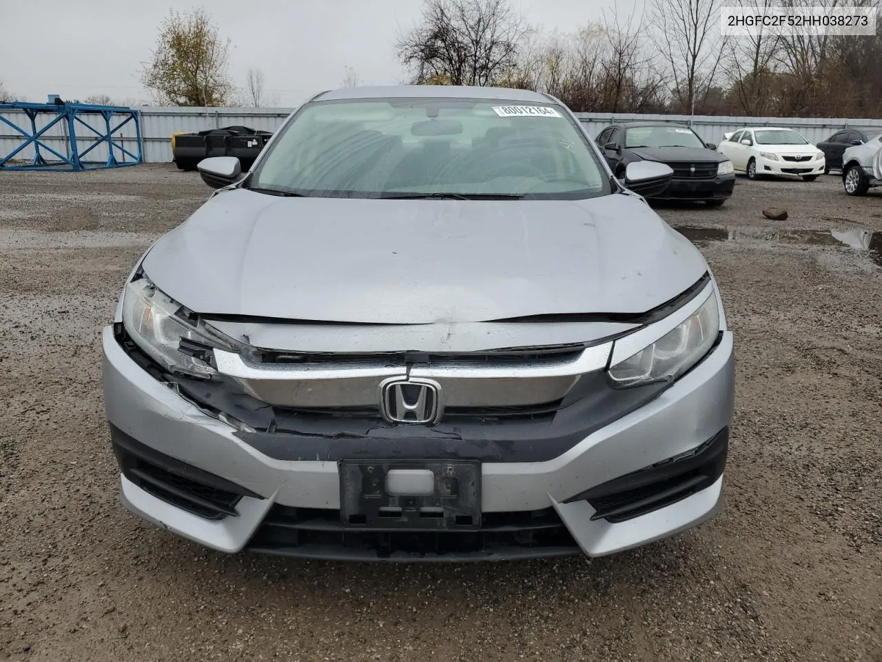 2017 Honda Civic Lx VIN: 2HGFC2F52HH038273 Lot: 80012164