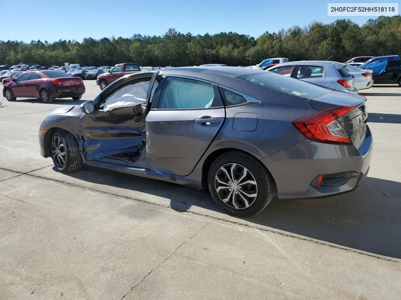 2017 Honda Civic Lx VIN: 2HGFC2F52HH518118 Lot: 80318684