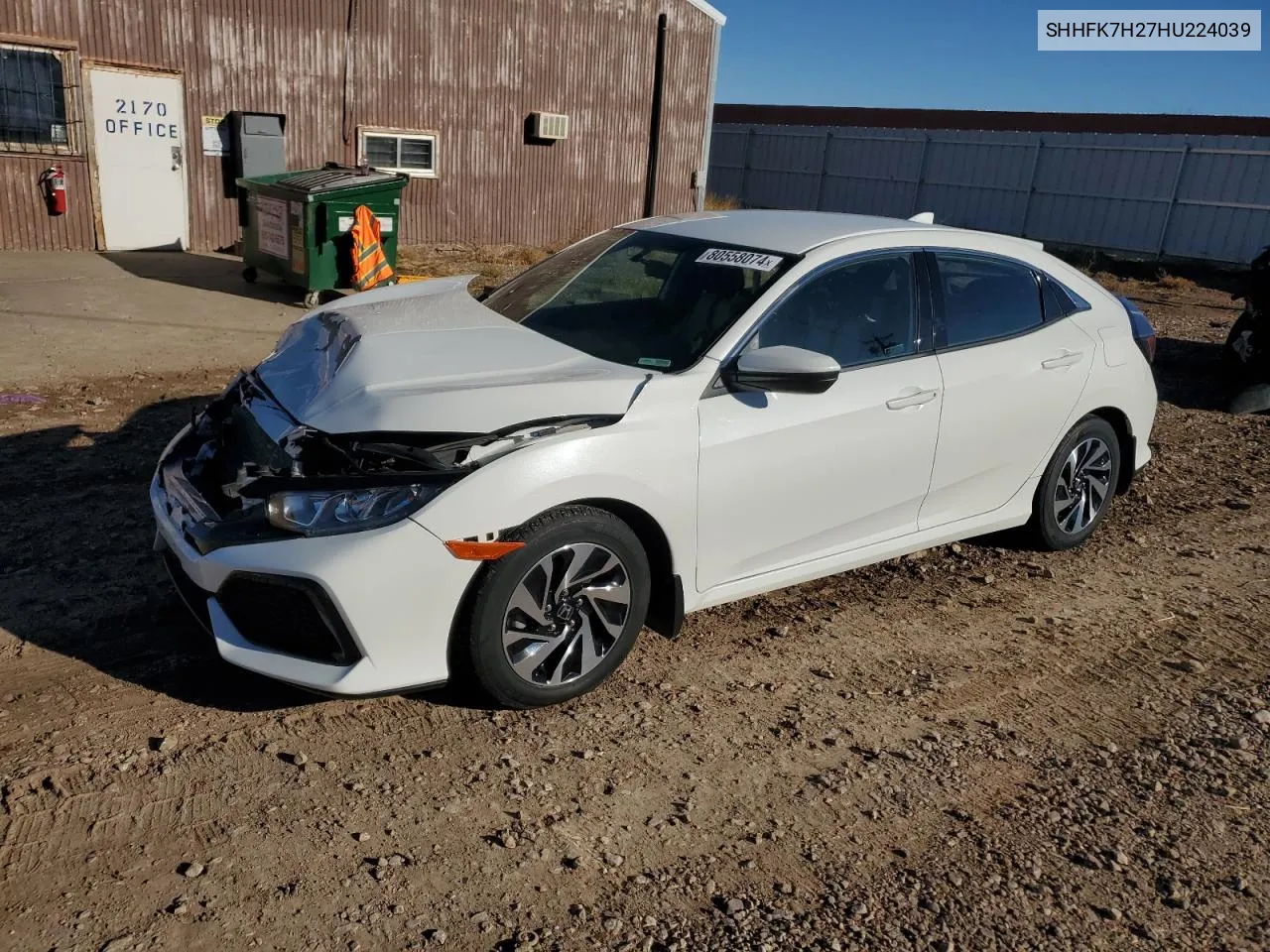 2017 Honda Civic Lx VIN: SHHFK7H27HU224039 Lot: 80558074