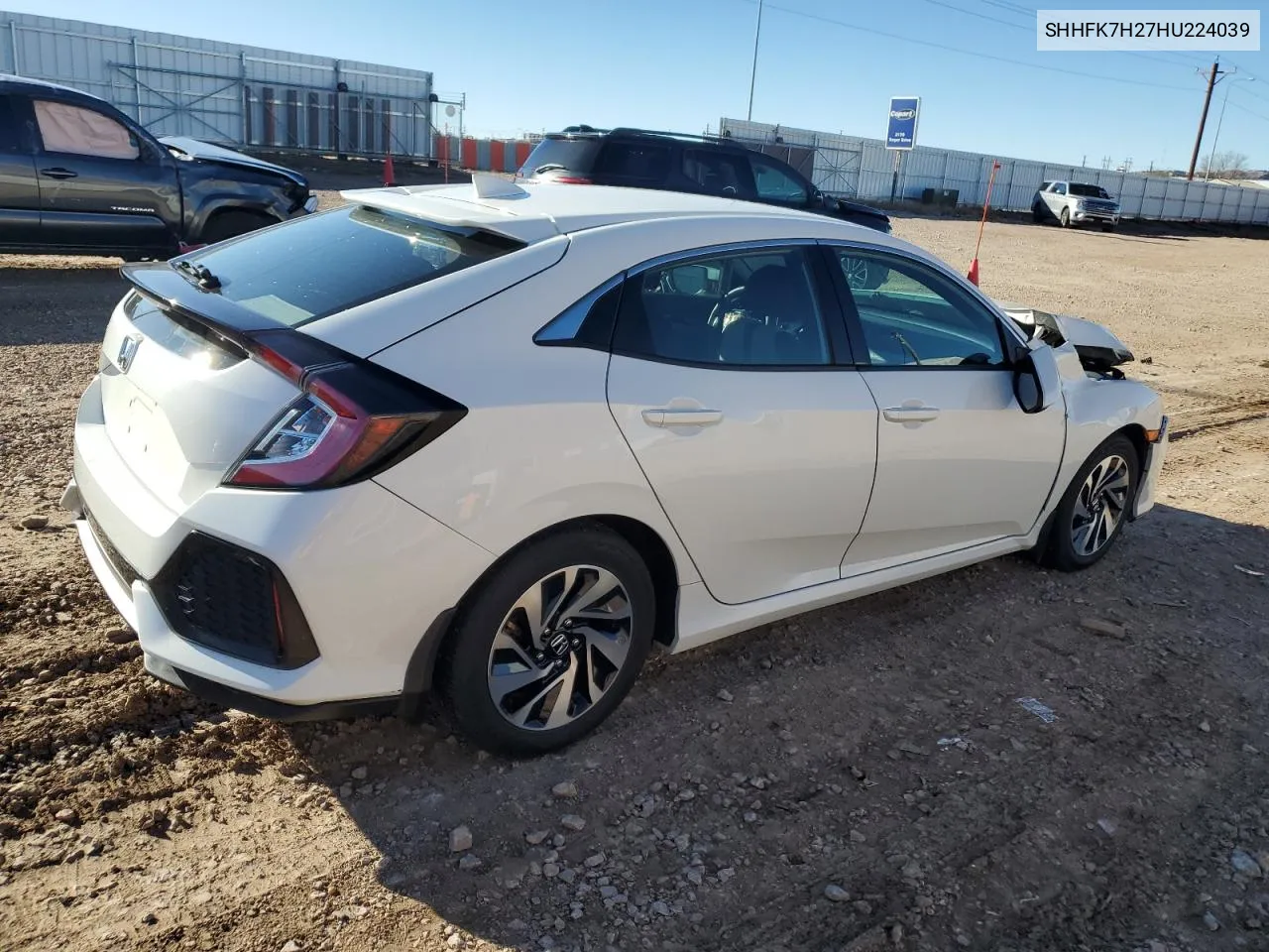 2017 Honda Civic Lx VIN: SHHFK7H27HU224039 Lot: 80558074