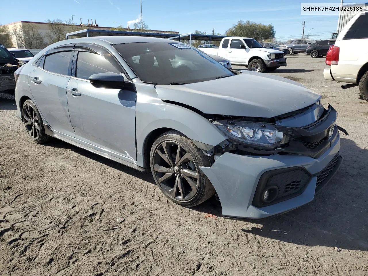 2017 Honda Civic Sport VIN: SHHFK7H42HU226136 Lot: 80707484