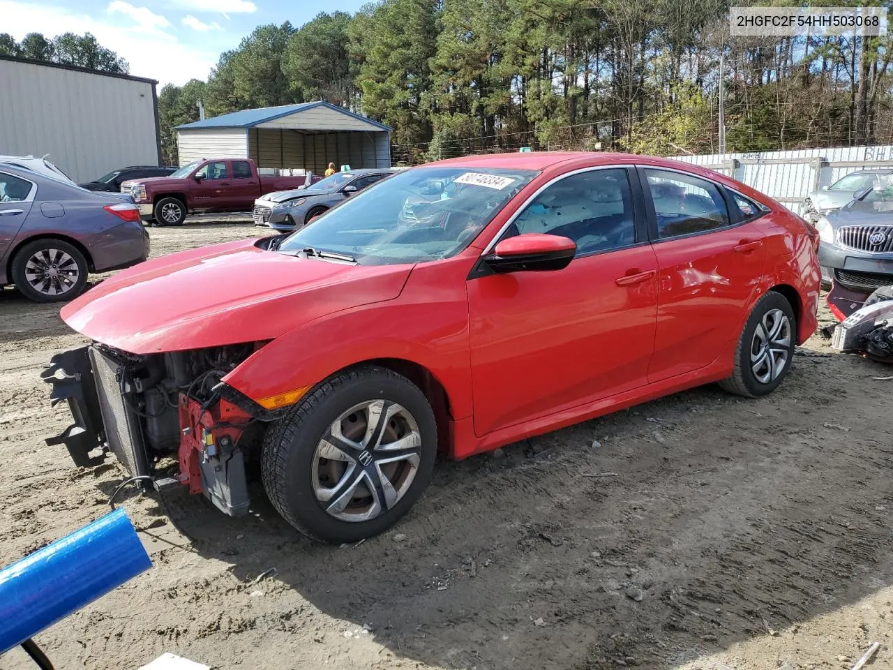 2017 Honda Civic Lx VIN: 2HGFC2F54HH503068 Lot: 80746334