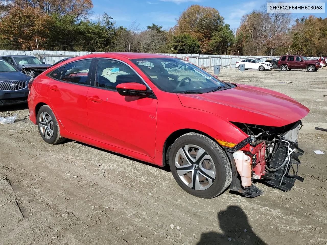 2017 Honda Civic Lx VIN: 2HGFC2F54HH503068 Lot: 80746334