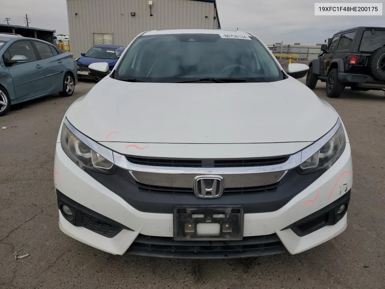 2017 Honda Civic Ex VIN: 19XFC1F48HE200175 Lot: 80750134