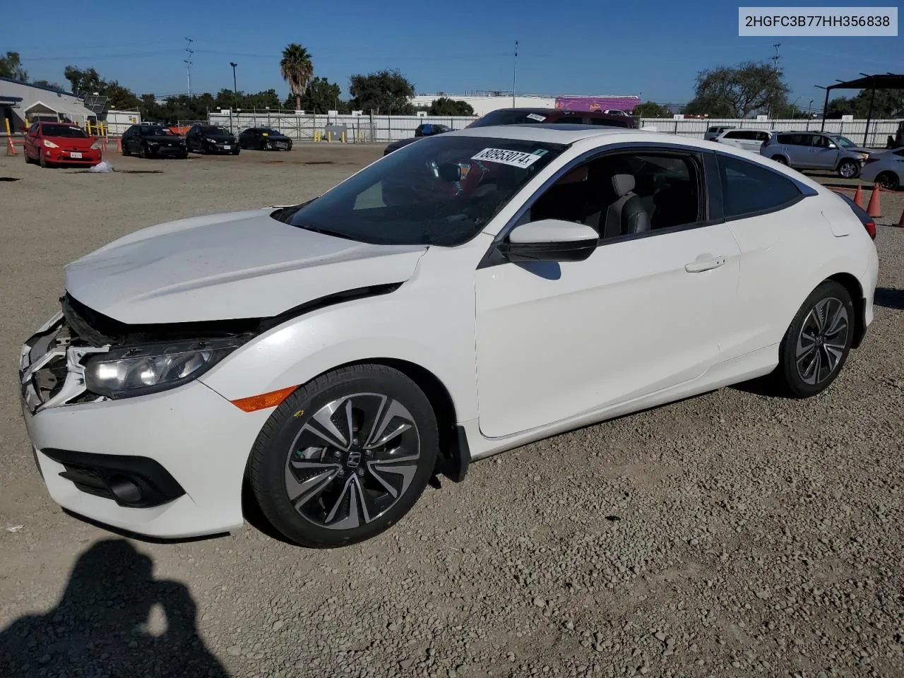 2017 Honda Civic Exl VIN: 2HGFC3B77HH356838 Lot: 80953074