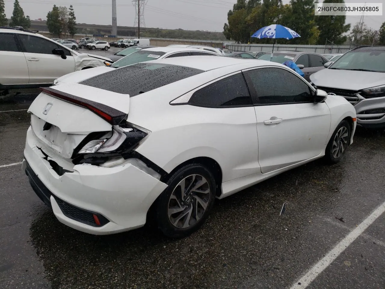 2HGFC4B03JH305805 2018 Honda Civic Lx