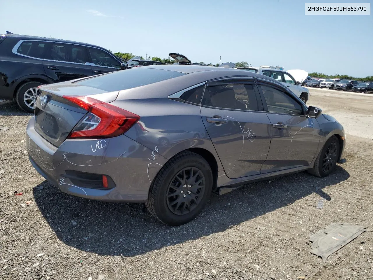 2018 Honda Civic Lx VIN: 2HGFC2F59JH563790 Lot: 50642004