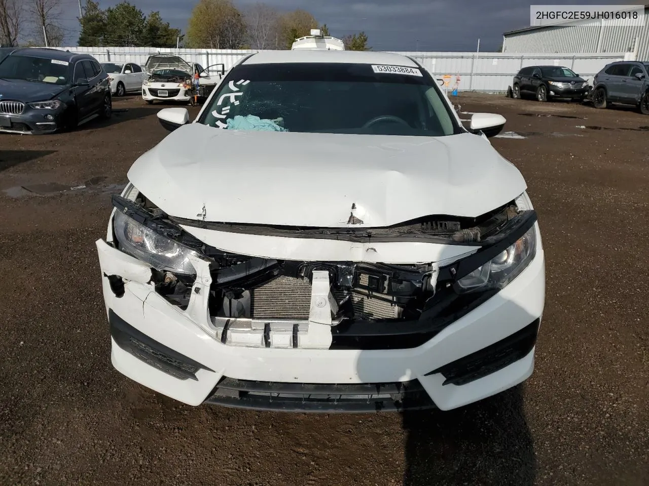 2018 Honda Civic Lx VIN: 2HGFC2E59JH016018 Lot: 53033884