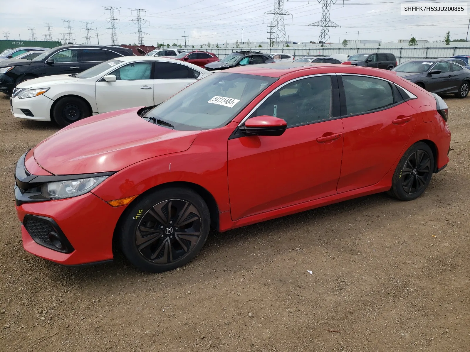 2018 Honda Civic Ex VIN: SHHFK7H53JU200885 Lot: 54131484