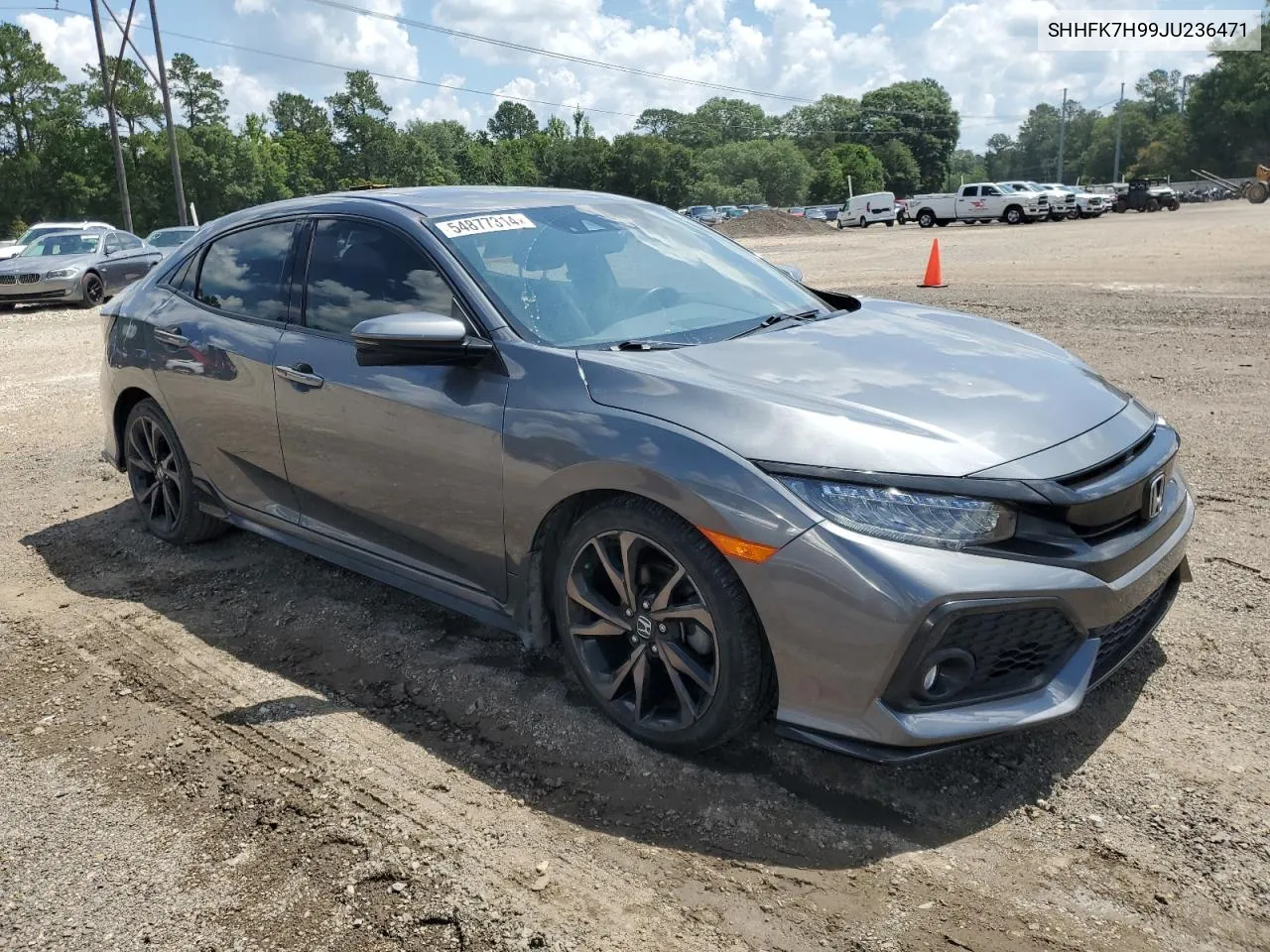 2018 Honda Civic Sport Touring VIN: SHHFK7H99JU236471 Lot: 54877314