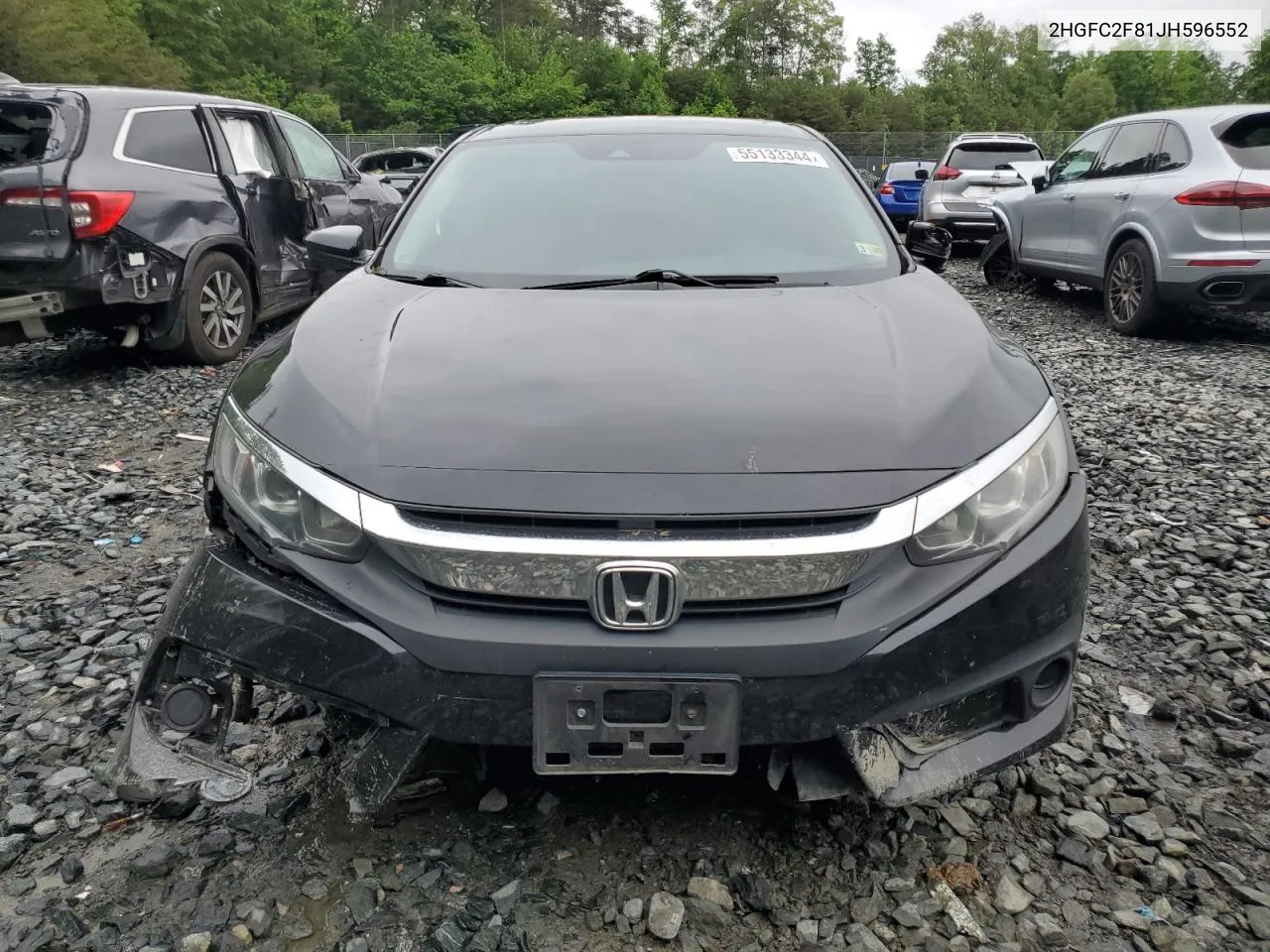 2HGFC2F81JH596552 2018 Honda Civic Ex