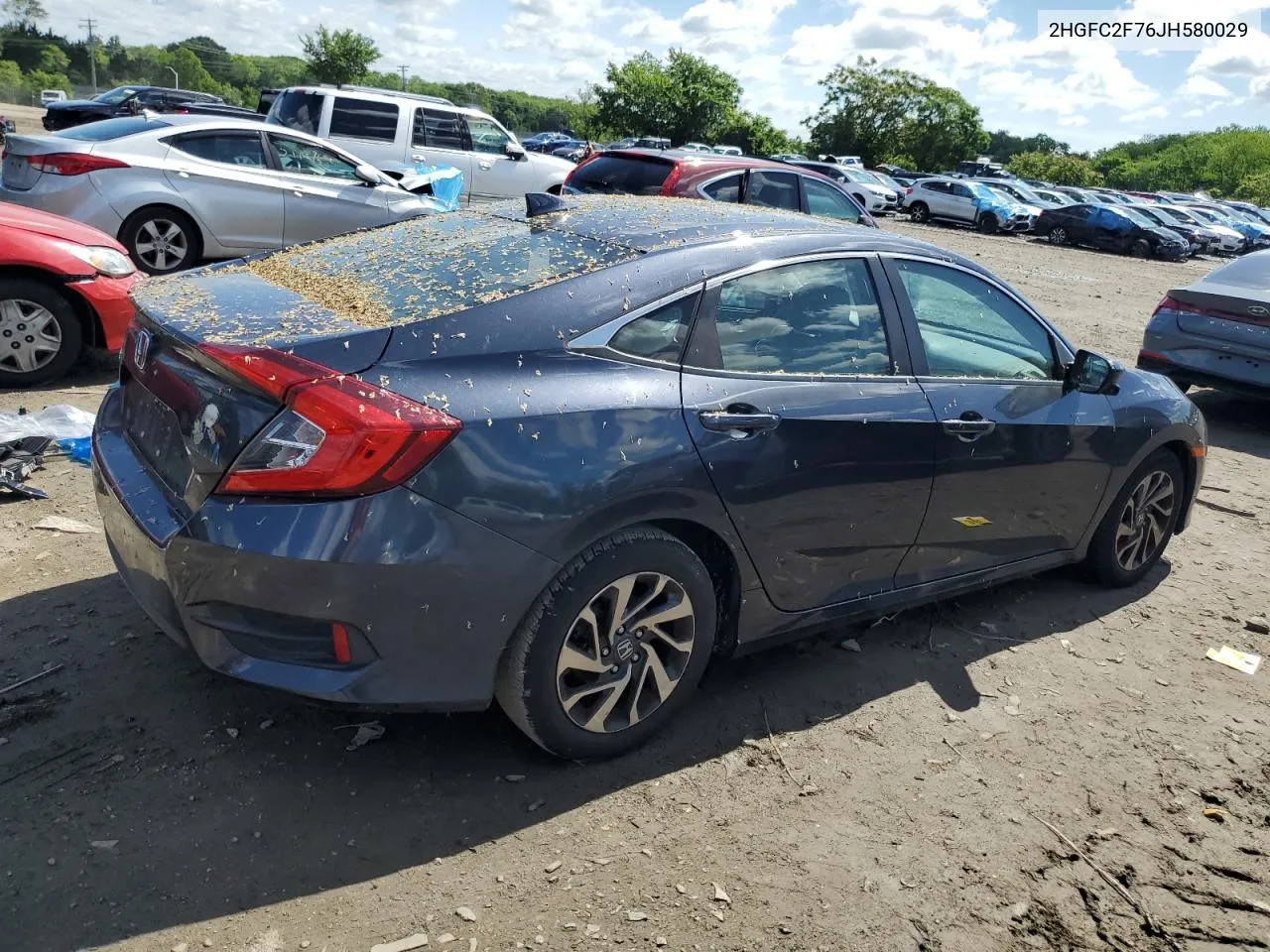 2HGFC2F76JH580029 2018 Honda Civic Ex