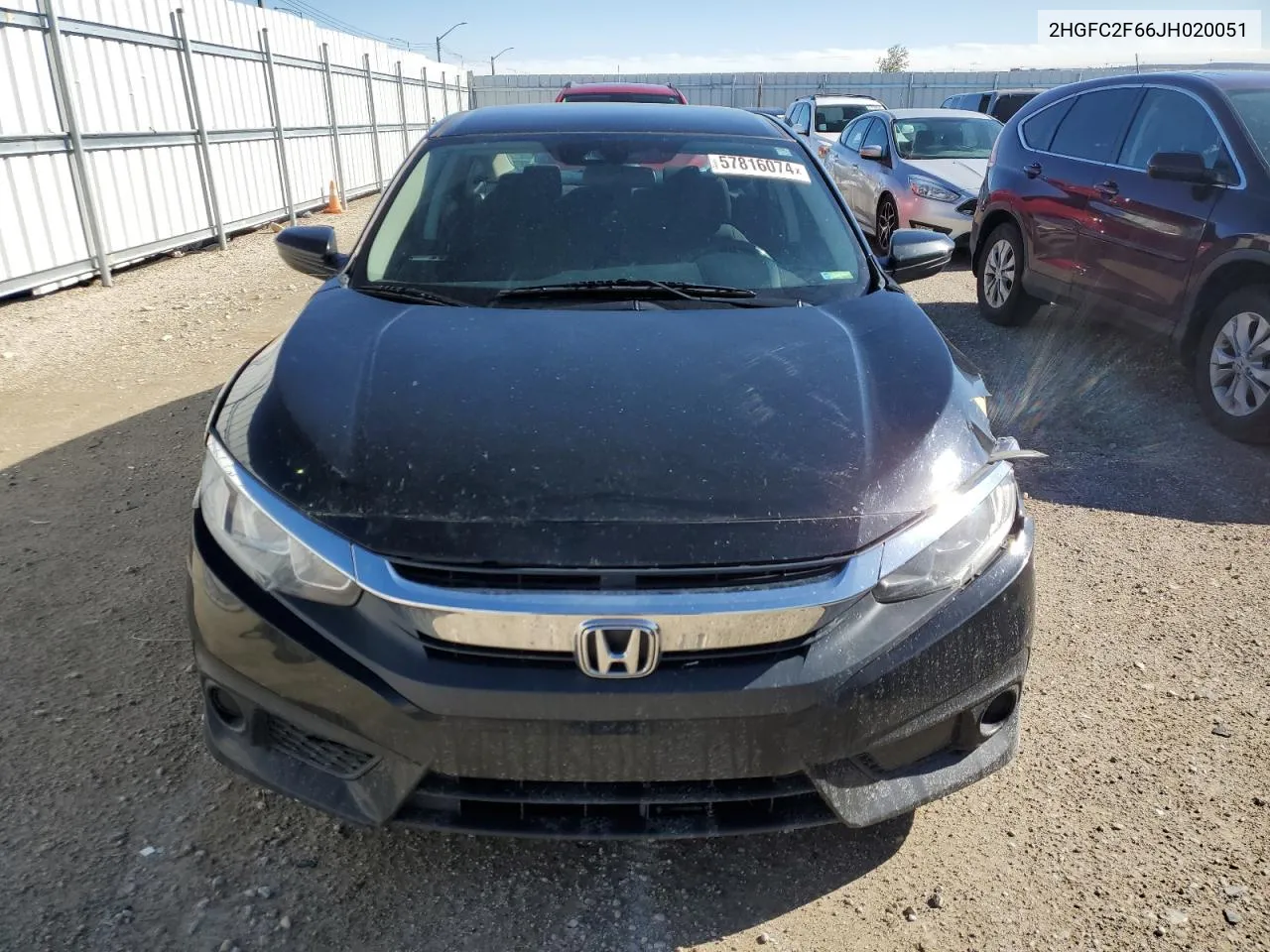 2HGFC2F66JH020051 2018 Honda Civic Lx