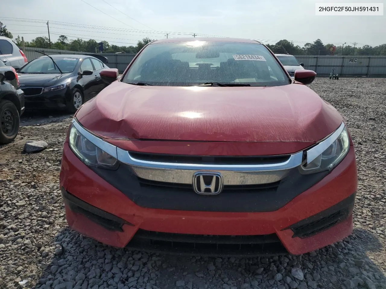 2018 Honda Civic Lx VIN: 2HGFC2F50JH591431 Lot: 58218434