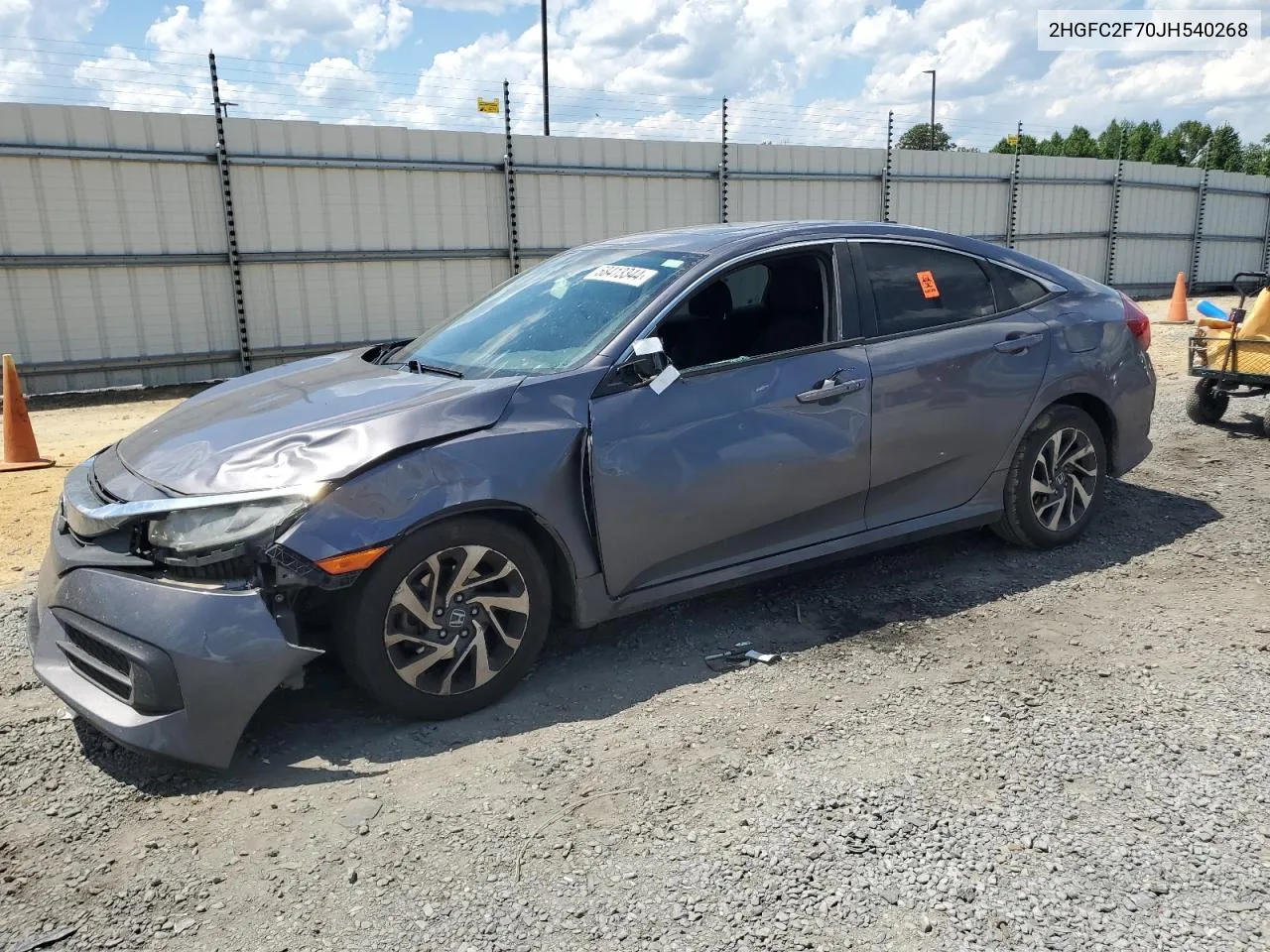 2018 Honda Civic Ex VIN: 2HGFC2F70JH540268 Lot: 58413344