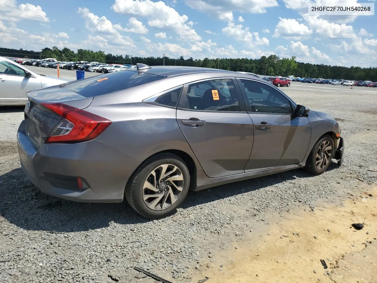 2018 Honda Civic Ex VIN: 2HGFC2F70JH540268 Lot: 58413344