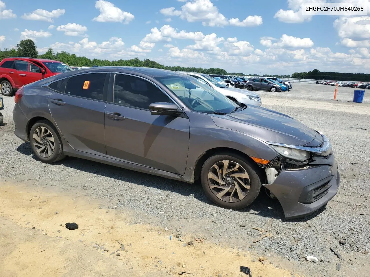 2018 Honda Civic Ex VIN: 2HGFC2F70JH540268 Lot: 58413344