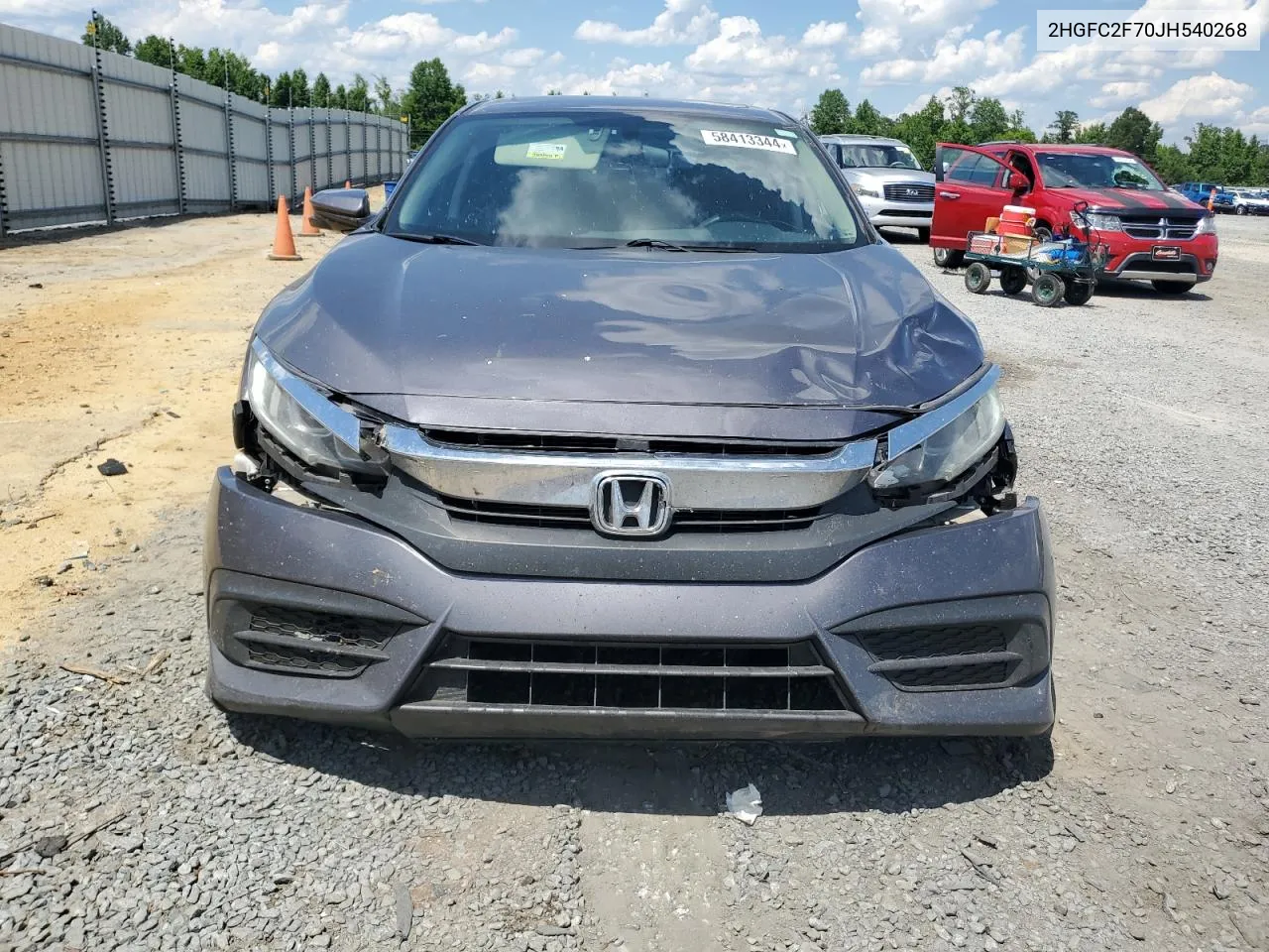 2018 Honda Civic Ex VIN: 2HGFC2F70JH540268 Lot: 58413344