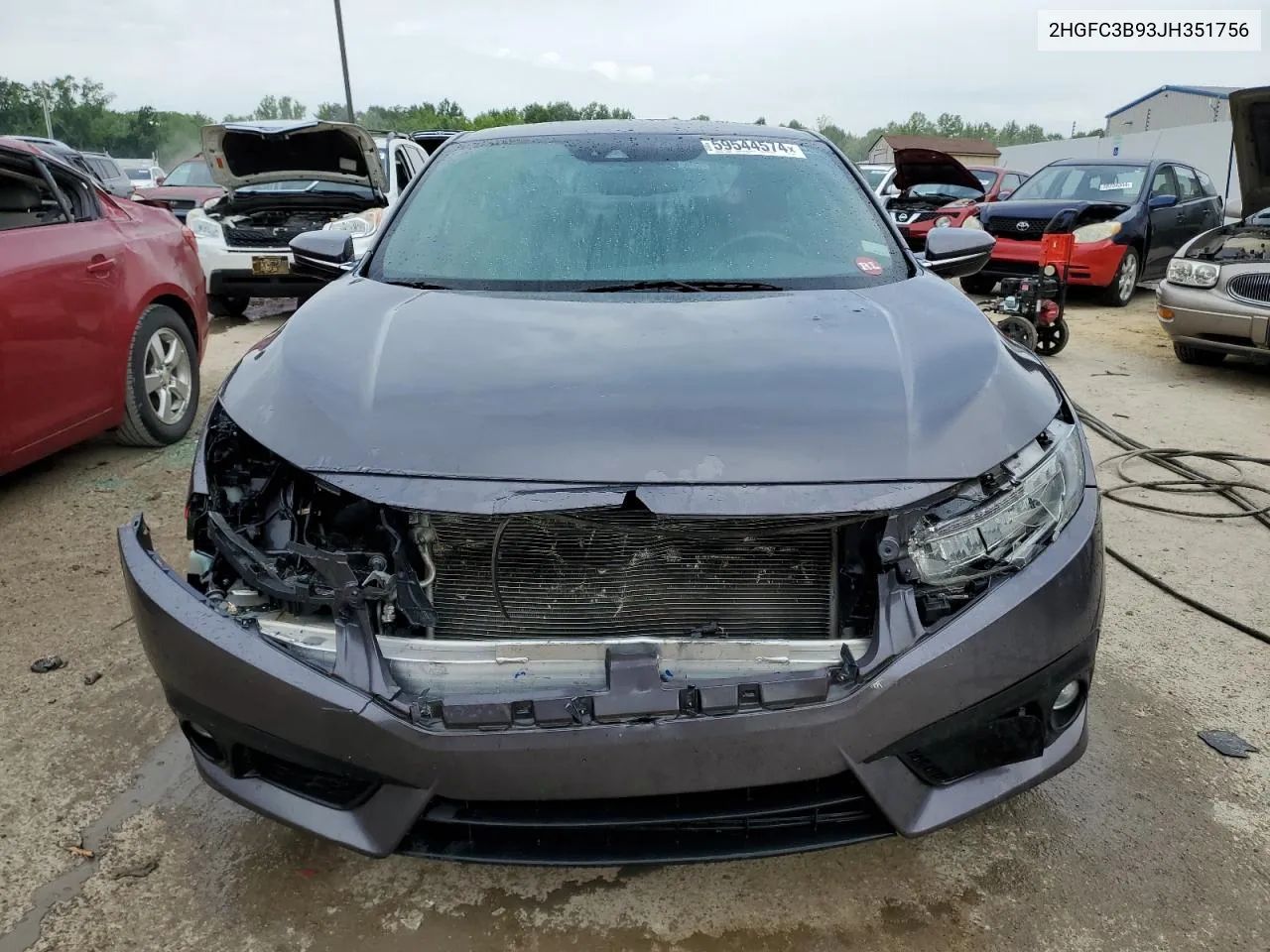 2018 Honda Civic Touring VIN: 2HGFC3B93JH351756 Lot: 59544574