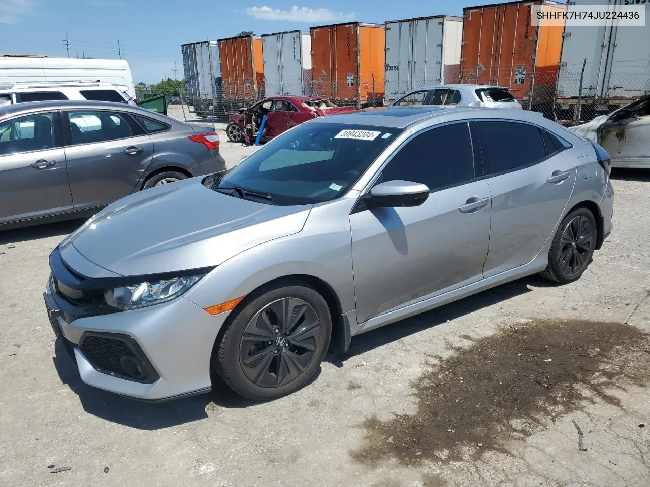 2018 Honda Civic Exl VIN: SHHFK7H74JU224436 Lot: 59943204