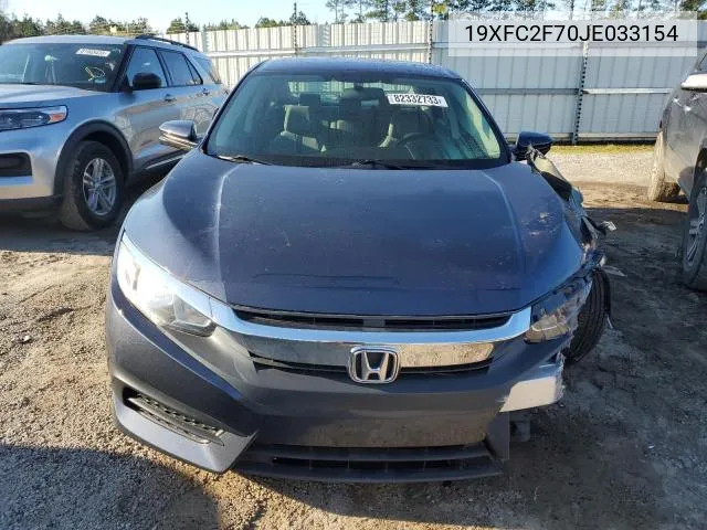 2018 Honda Civic Ex VIN: 19XFC2F70JE033154 Lot: 59959314