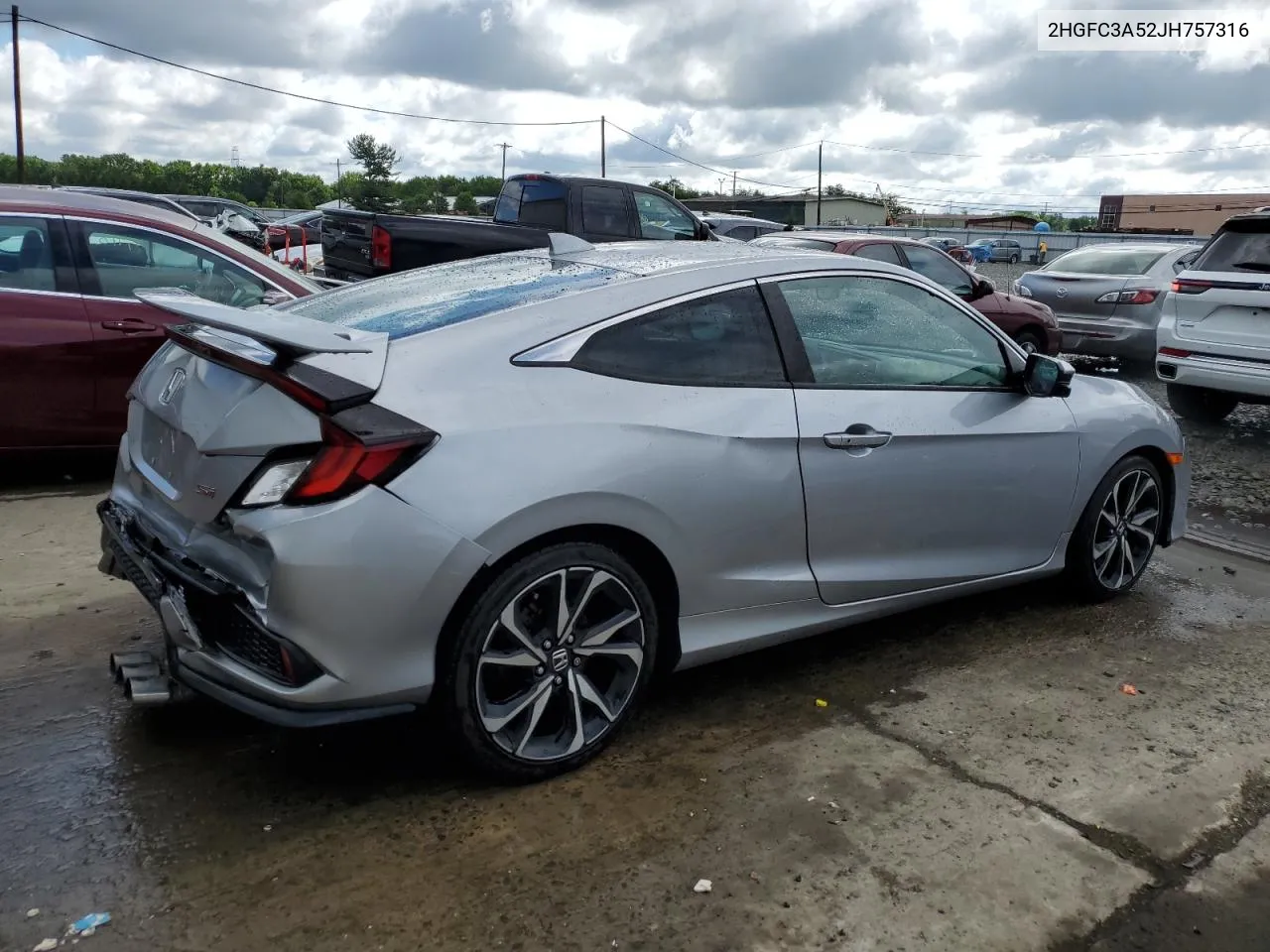 2018 Honda Civic Si VIN: 2HGFC3A52JH757316 Lot: 60081974