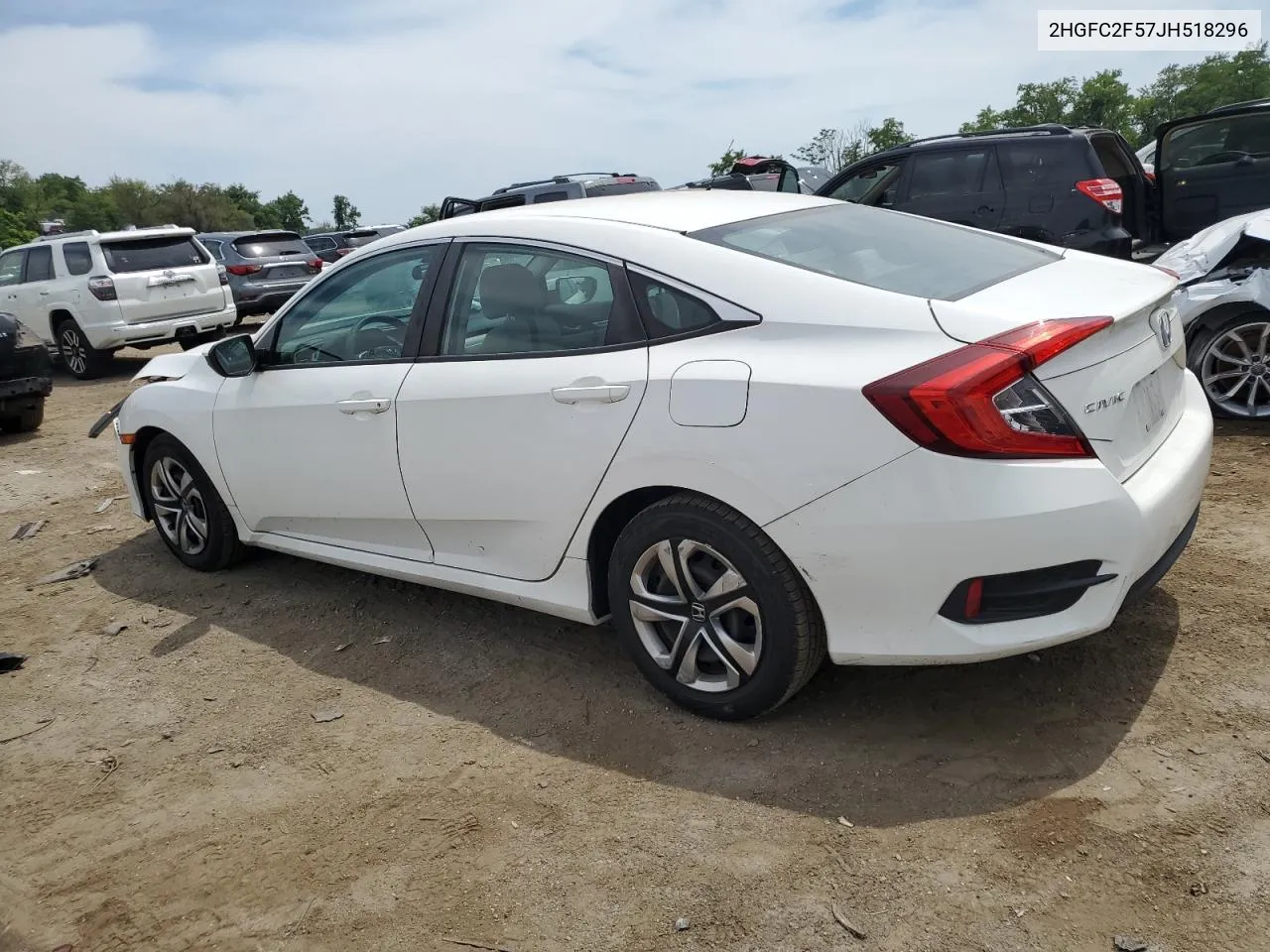 2018 Honda Civic Lx VIN: 2HGFC2F57JH518296 Lot: 60553934