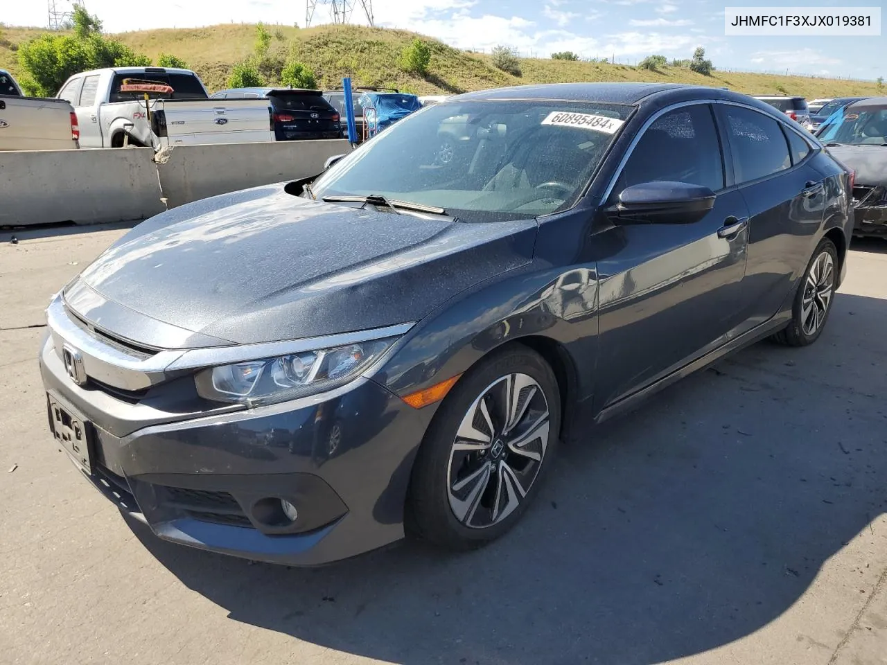 2018 Honda Civic Ex VIN: JHMFC1F3XJX019381 Lot: 60895484