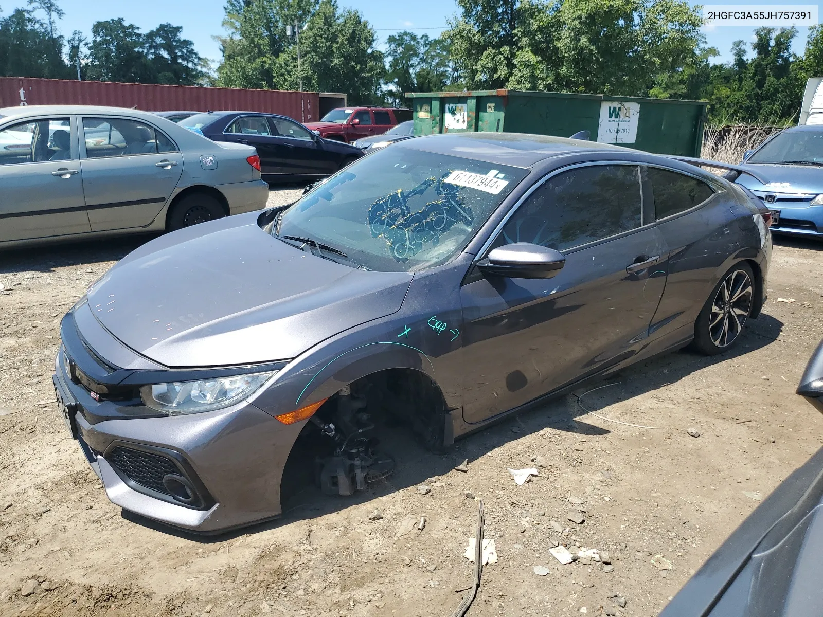 2018 Honda Civic Si VIN: 2HGFC3A55JH757391 Lot: 61137944