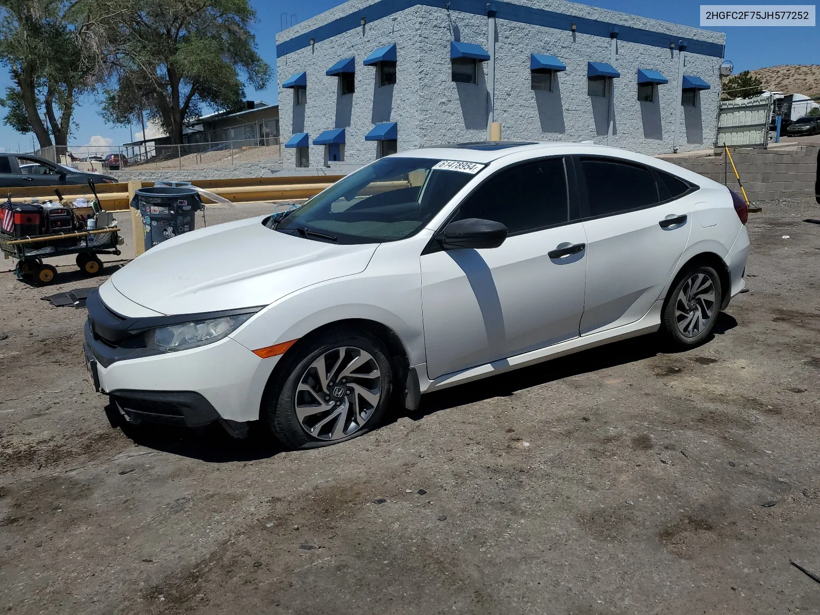 2018 Honda Civic Ex VIN: 2HGFC2F75JH577252 Lot: 61478954