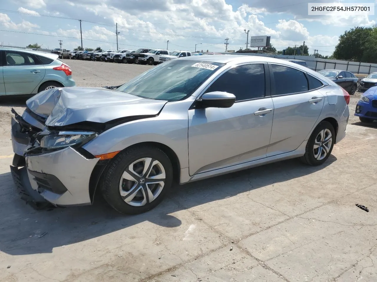 2018 Honda Civic Lx VIN: 2HGFC2F54JH577001 Lot: 62540514