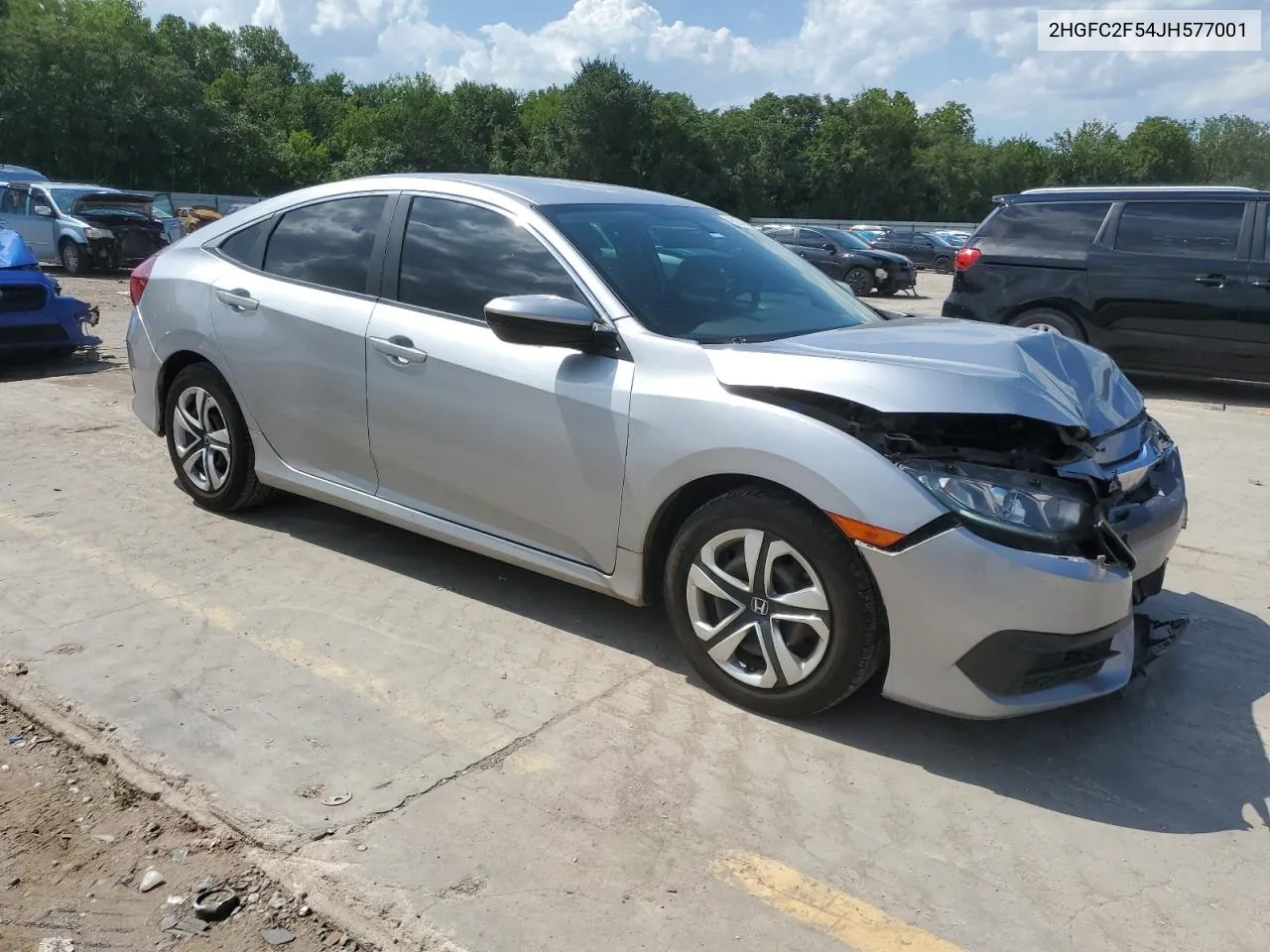 2018 Honda Civic Lx VIN: 2HGFC2F54JH577001 Lot: 62540514