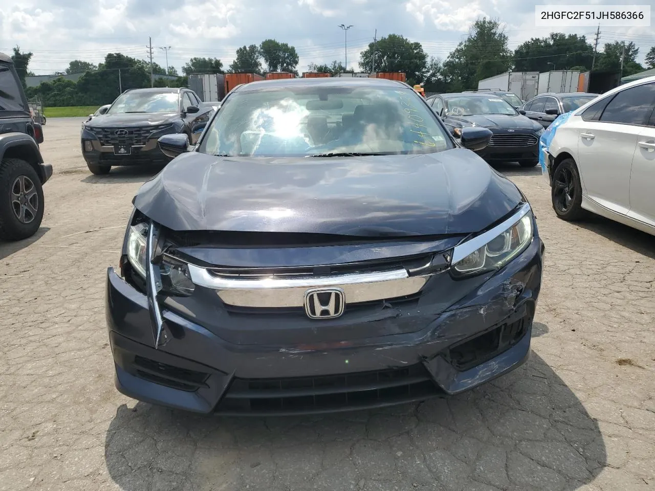 2018 Honda Civic Lx VIN: 2HGFC2F51JH586366 Lot: 64409324