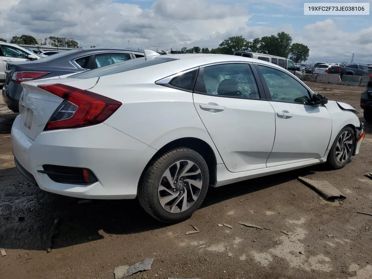 19XFC2F73JE038106 2018 Honda Civic Ex