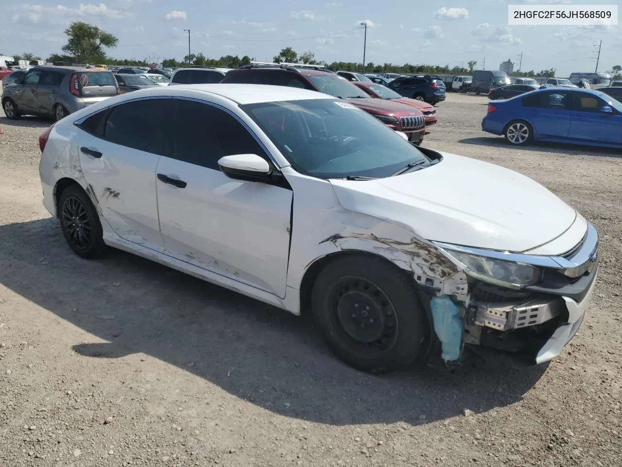 2HGFC2F56JH568509 2018 Honda Civic Lx